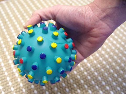 crazy color rubber ball
