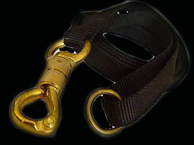 Police tracking dog leash massive solid brass snap with smart lock