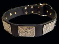 Pitbull leather dog collar