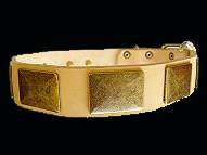 Pitbull leather dog collar